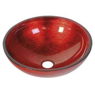 MURANO ROSSO IMPERO sklenené umývadlo okrúhle 40x14 cm, červená AL5318-63