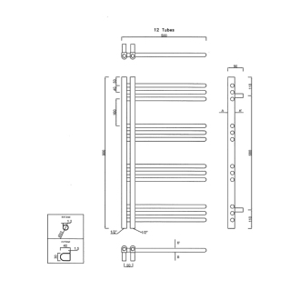 DORLION vykurovacie teleso 500x900mm, 301W, chróm 1130-10