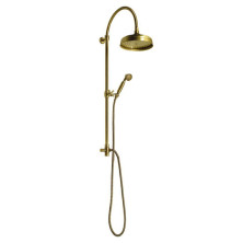 ANTEA sprchový stĺp na napojenie na batériu, hlavová a ručná sprcha, bronz SET036