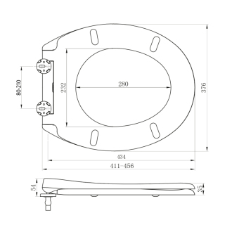 ADINA WC sedátko Soft Close, duroplast, biela 1703-322