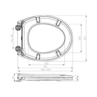 DARJA WC sedátko Soft Close, duroplast, biela 1703-504