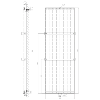 MAGNIFICA vykurovacie teleso 608x1806mm, biela s textúrou IR137