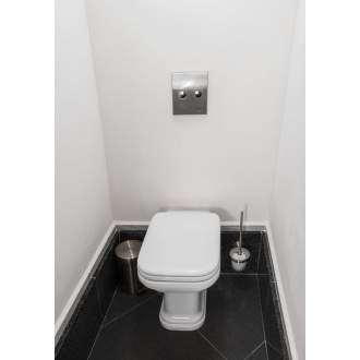 WALDORF WC sedátko Soft Close, polyester, biela/chróm 418801