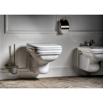 WALDORF WC sedátko Soft Close, polyester, biela/bronz 418601