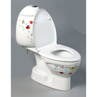 KID detské WC kombi vr.nádržky, zadný odpad, farebná potlač CK311.400.0F