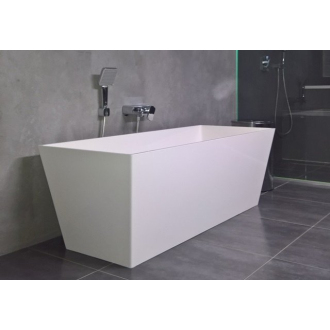 KVADRIE vaňa 1590x650x550mm, liaty mramor, objem 360l, biela lesk GVKV1590