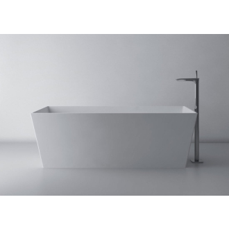 KVADRIE vaňa 1590x650x550mm, liaty mramor, objem 360l, biela lesk GVKV1590
