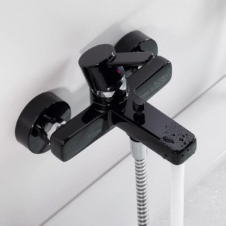 KLUDI ZENTA BLACK 386708675 vaňová batéria čierna/chróm