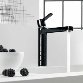 KLUDI ZENTA BLACK 389738675 drezová batéria, čierna/chróm
