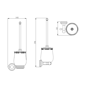 ASTOR WC kefa, chróm 1325-08