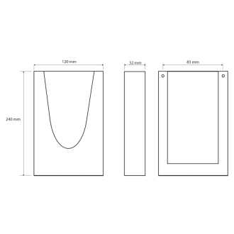 Zásobník na papierové vrecká HygBag, nerez mat 120x240x30mm (101403095) XP050
