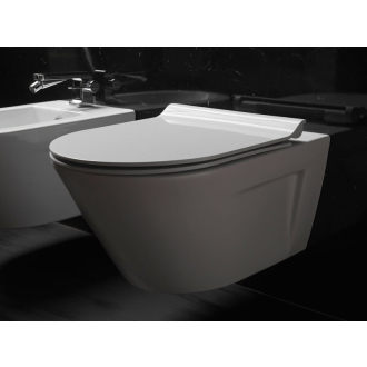 NORM/PURA WC sedátko SLIM soft close, duroplast, biela/chróm MS86CSN11