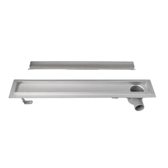 PAVINO Nerezový sprchový kanálik s roštom pre dlažbu, 760x140x92 mm 2710-80
