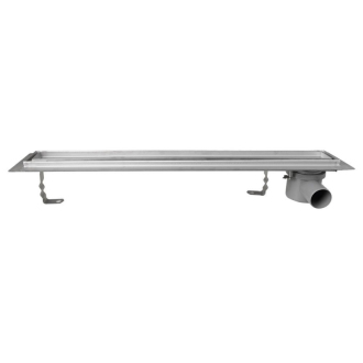 PAVINO Nerezový sprchový kanálik s roštom pre dlažbu, 860x140x92 mm 2710-90