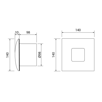 SILENTIS 10 kúpeľňový ventilátor axiálny, 15W, potrubie 100mm, biela 01070000