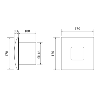 SILENTIS 12 kúpeľňový ventilátor axiálny, 20W, potrubie 120mm, biela 01080000