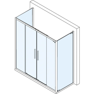 Lucis Line trojstenný sprchovací kút 1500x700x700mm DL4215DL3215DL3215