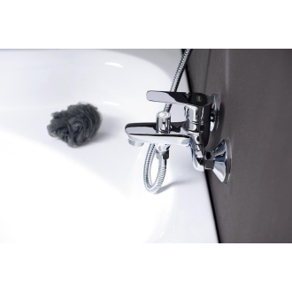 Aqualine LOTTA nástenná vaňová batéria, rozstup 150mm, chróm (otočný prepínač) LT610