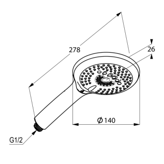 KLUDI FRESHLINE 6790005-00 ručná sprcha 3S masážna