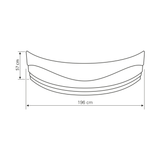DUNAJ II 140 bočný panel, výška 57 cm, vrátane montážnej sady G1345