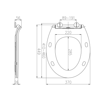 ADELE WC sedátko SLIM Soft Close, duroplast, biela 1703-356