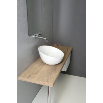 DOME OBLIQUO keramické umývadlo 44,5x26,5(11,5)x44,5 cm, na dosku, bez prepadu WH031