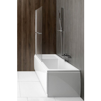 RIONI pneumatická vaňová zástena 710 mm, strieborný rám, číre sklo 72915