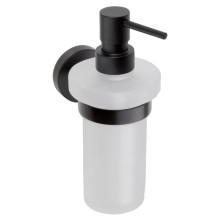 X-ROUND BLACK dávkovač mydla, mliečne sklo, 250ml, čierna (104109010) XB100