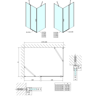 Zoom Line obdĺžnikový sprchovací kút 1300x900mm L/P variant ZL1313ZL3290