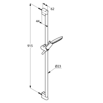 KLUDI FRESHLINE 678400500 sprchový set 1S tyč 90 cm