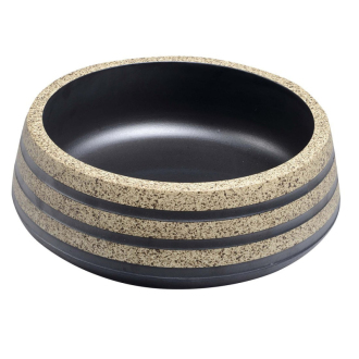 PRIORI keramické umývadlo, priemer 41cm, 15cm, čierna/kameň PI021