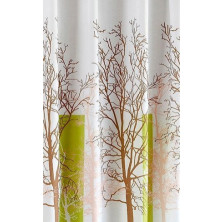 Sprchový záves 180x180cm, polyester, biela/zelená, strom ZP009/180