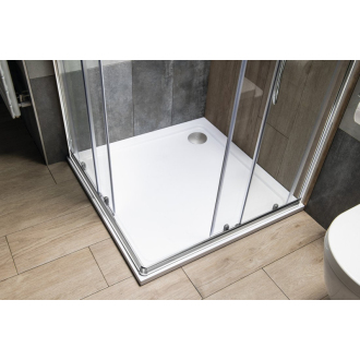 TECMI sprchová vanička z liateho mramoru, štvorec 90x90x3 cm PQ009