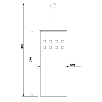 SIMPLE LINE WC kefa valcová s otvormi, biela 04002W