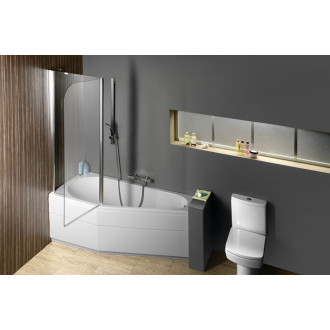 TIGRA L asymetrická vaňa 150x75x46cm, biela 72928