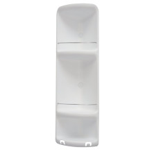 CAESAR trojposchodová rohová polička do sprchy 226x710x160 mm, ABS plast, biela 7081
