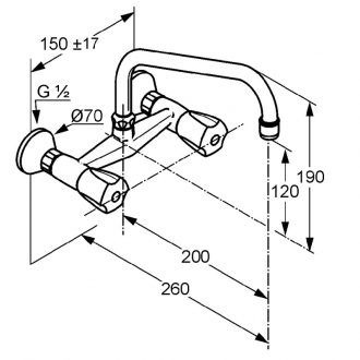 KLUDI STANDARD drezová batéria 310550515+