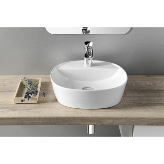 LUGANO keramické umývadlo priemer 41x11,5 cm, na dosku AR491