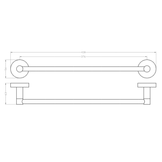 Magnetický držiak uterákov 376mm (104104272) XJ438