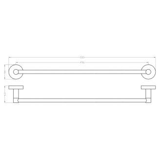 Magnetický držiak uterákov 496mm (104104282) XJ439