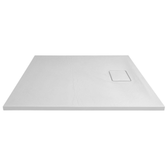ACORA vanička z liateho mramoru, štvorec 90x90x3, 5cm, biela, dekor kameň AC002
