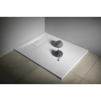 ACORA vanička z liateho mramoru, obdĺžnik 100x80x3, 5cm, biela, dekor kameň AC003