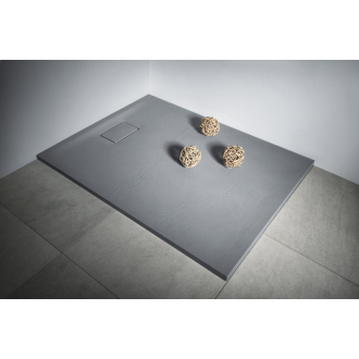 ACORA vanička z liateho mramoru, obdĺžnik 100x80x3, 5cm, šedá, dekor kameň AC023
