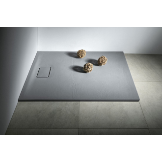 ACORA vanička z liateho mramoru, obdĺžnik 100x80x3, 5cm, šedá, dekor kameň AC023