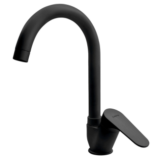 CORNELI stojanková drezová batéria, výška 300mm, čierna mat CE60/15