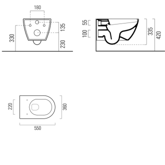 PURA WC závesné, splachovanie SWIRLFLUSH, 55x36 cm, tortora dual-mat 881505