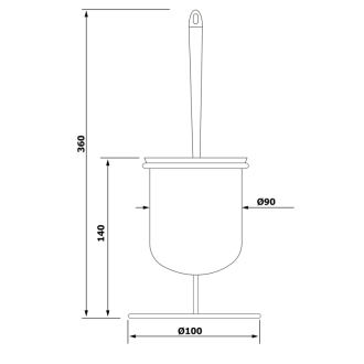 SIMPLE LINE WC kefa, chróm GA1304