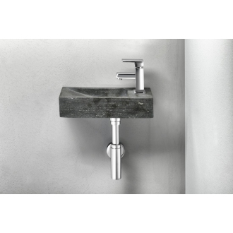 BLOK kamenné umývadlo 38x8x14 cm, antracit 2401-31