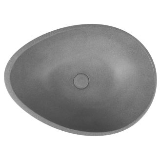 PUNC betónové umývadlo vrátane výpuste, 53x39 cm, čierny granit BH7001