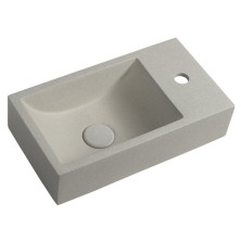 CREST R betónové umývadlo vrátane výpuste, 40x22 cm, béžový granit AR413